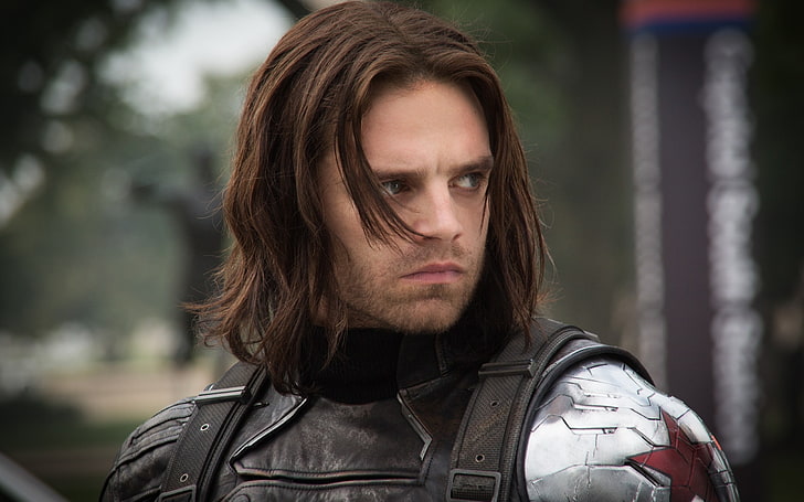 Captain America: The Winter Soldier, Bucky Barnes, aktor, pria, adegan film, Wallpaper HD