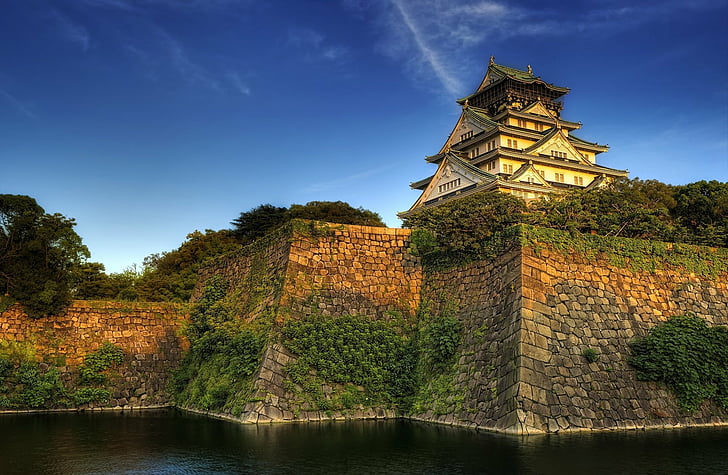 Slott, Osaka slott, slott, Japan, Osaka, HD tapet