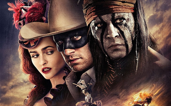 2013 The Lone Ranger Film, man and woman movie poster, HD wallpaper