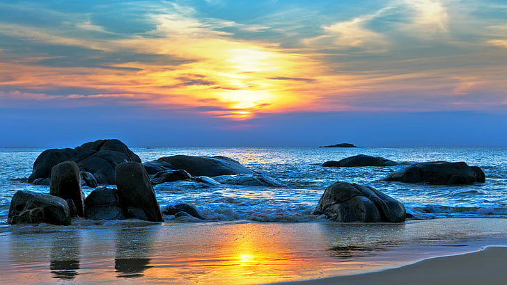 8k, las mejores playas del mundo, 5k, océano Pacífico, 4k, mar, piedras,  Fondo de pantalla HD | Wallpaperbetter