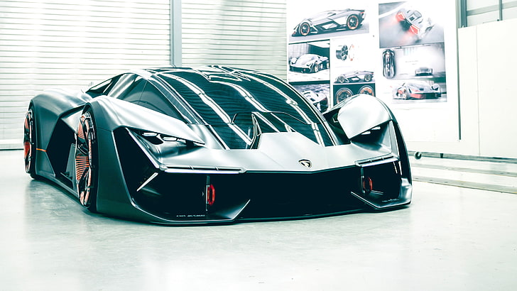 Mobil sport, mobil listrik, Lamborghini Terzo Millennio, Wallpaper HD