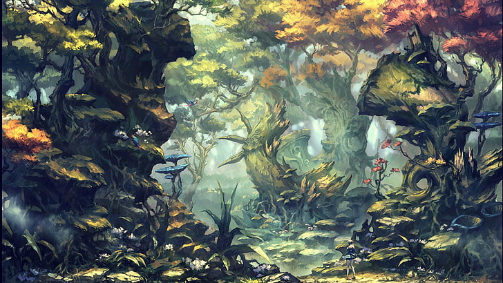 Fantasie, Wald, Elf, Licht, HD-Hintergrundbild