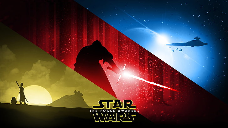 Plakat Gwiezdne wojny: Przebudzenie mocy, Gwiezdne wojny: Przebudzenie mocy, grafiki fanów, Gwiezdne wojny, Tapety HD