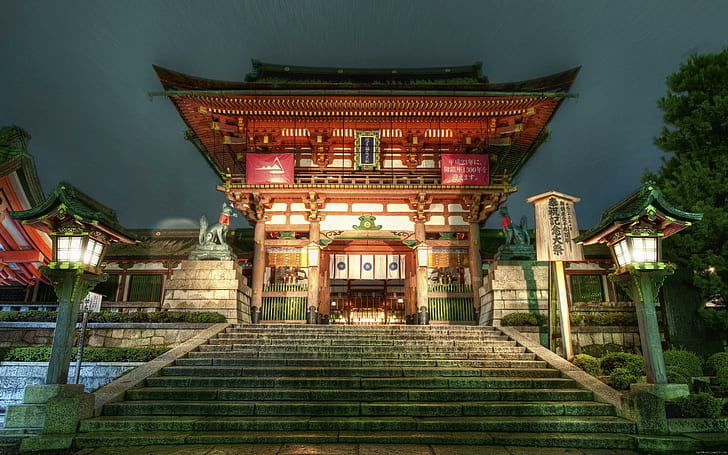 Japan Palace, grey and brown concrete temple, japan, house, world, palace, asia, HD wallpaper