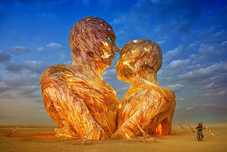 Trey Ratcliff, Burning Man, Desert, Фотография, Trey Ratcliff, Burning Man, пустиня, фотография, HD тапет