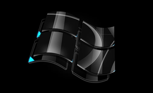Vista Black Logosu, Windows logosu, Windows, Windows Vista, Siyah, Logo, Vista, HD masaüstü duvar kağıdı HD wallpaper