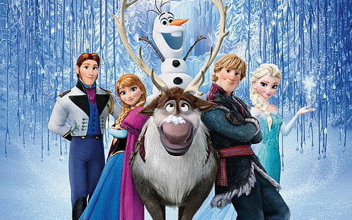 겨울 왕국 영화 princess anna princess elsa olaf movies kristoff frozen, HD 배경 화면 HD wallpaper
