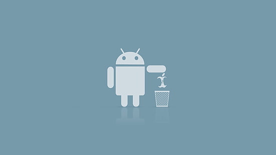 logo Android, Android (système d'exploitation), minimalisme, arrière-plan simple, Fond d'écran HD HD wallpaper