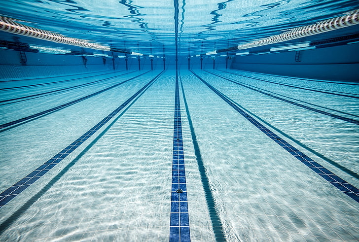 плувен басейн, вода, под вода, HD тапет