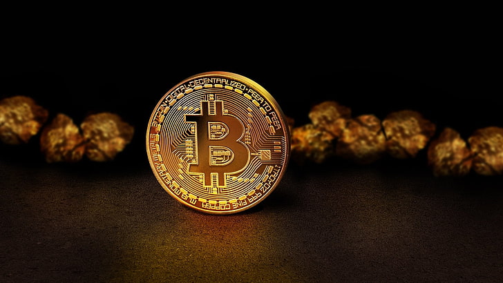 Technologia, Bitcoin, Moneta, Pieniądze, Tapety HD