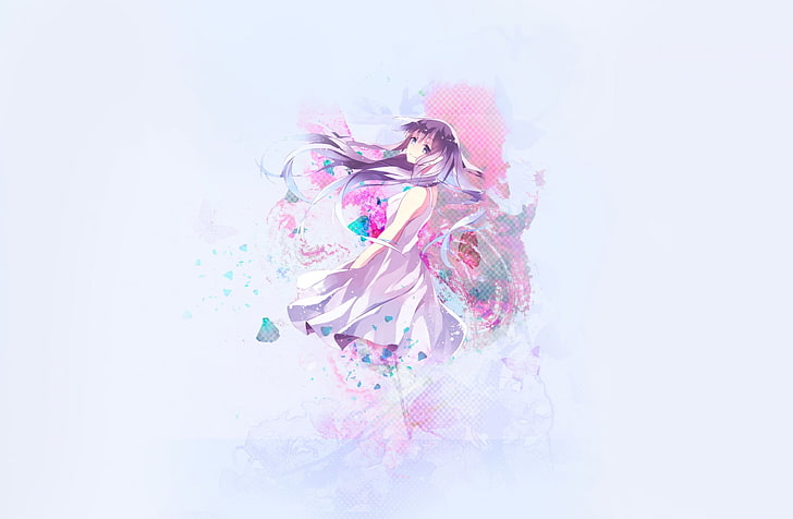 Pastel Anime, woman in pink dress wallpaper, Artistic, Anime, pastel, colorful, girly, cute, cute anime, HD wallpaper