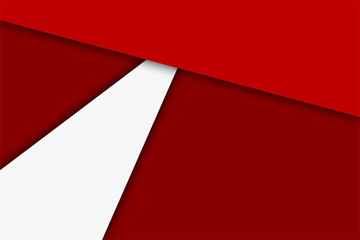 czerwono-białe logo, abstrakcyjne, czerwone, białe, proste, Tapety HD