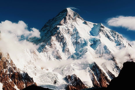 пейзаж, природа, планини, сняг, планина Кашмир, Индия, HD тапет HD wallpaper