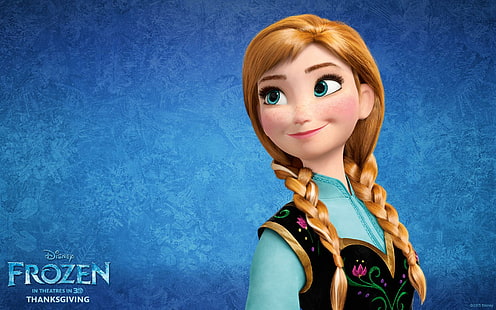Princess Anna Frozen, Disney frysta Anna affisch, frysta, Anna, Princess, HD tapet HD wallpaper
