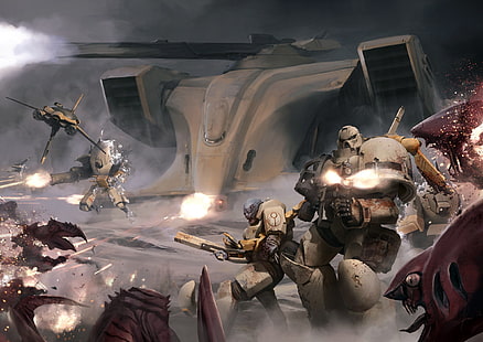 Warhammer 40.000, fiksi ilmiah, Tau Empire, Wallpaper HD HD wallpaper
