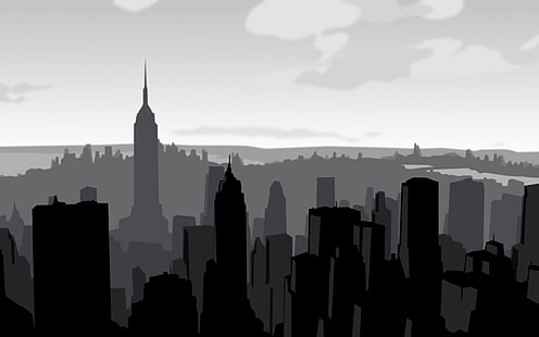 vektor, 1920x1200, usa, skyline, new york city, new york, großer apfel, HD-Hintergrundbild HD wallpaper