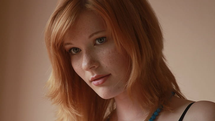 Mia Sollis Redhead Freckles Women Face HD Wallpaper Wallpaperbetter