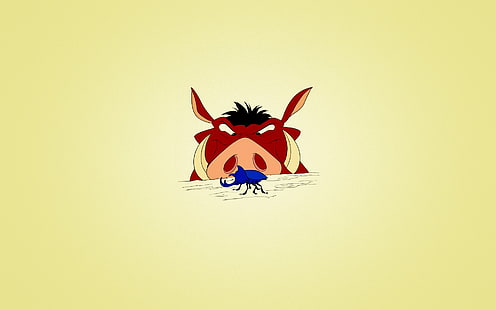 Timon y Pumba, imágenes prediseñadas de Pumba, dibujos animados, dibujos animados, Fondo de pantalla HD HD wallpaper