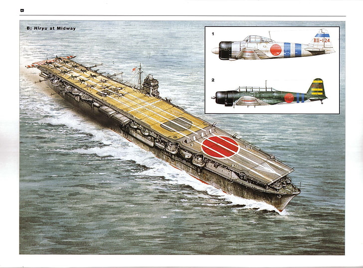 Warships, Japanese Navy, Aircraft Carrier, Japanese aircraft carrier Hiryu, HD wallpaper