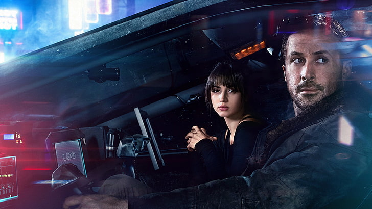 Blade Runner 2049, Ryan Gosling, Ana de Armas, fiksi ilmiah, film, Blade Runner, Joi, Petugas K, Wallpaper HD