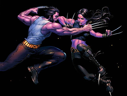 Papel de parede de personagens dos X-Men, X-Men, X-23, Wolverine, histórias em quadrinhos, HD papel de parede HD wallpaper