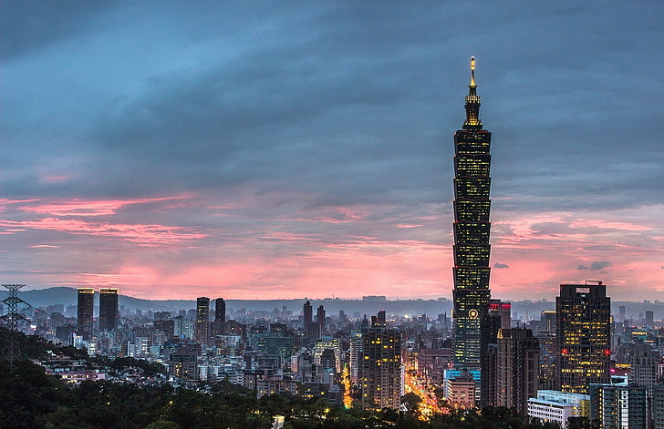 cidade, Taipei 101, HD papel de parede