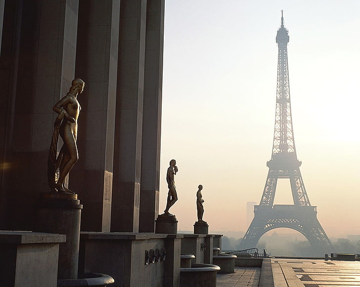Menara Eiffel, Paris, Menara Eiffel, Wallpaper HD