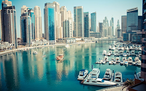 Dubai Marina Orginal, HD tapet HD wallpaper