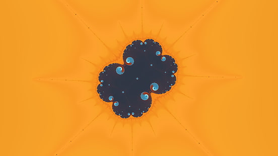 Fractal, Mandelbrot, abstrakter, orange Hintergrund, HD-Hintergrundbild HD wallpaper