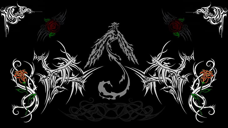 fenix, phoenix, bunga, karya seni, Wallpaper HD