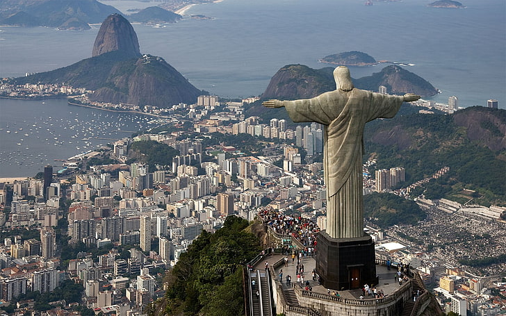 Chrystus Odkupiciel, Brazylia, Rio de Janeiro, Brazylia, Jezus Chrystus, Chrystus Odkupiciel, Tapety HD