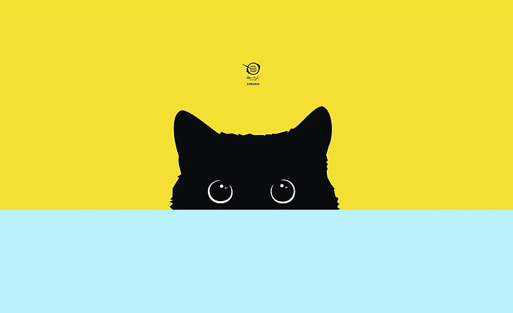 Kitty, fondo de pantalla de gato negro, lindo, zelko, radic, bfvrp, arte, digital, moderno, diseño, artes, pinturas, vectores, obras de arte, arte pop, imágenes, imágenes, kitty, gato, gatos, gatito, colorido, Fondo de pantalla HD