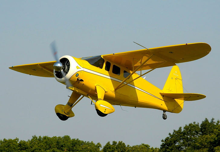 White and yellow plane HD wallpapers free download | Wallpaperbetter