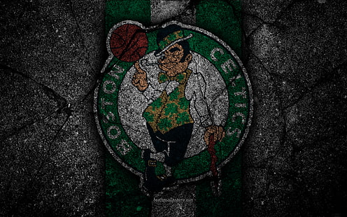 Баскетбол, Бостон Селтикс, Лого, НБА, HD обои HD wallpaper