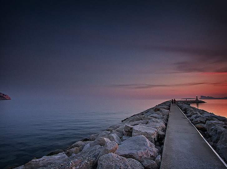 ตอนเย็นที่เงียบสงบ, ธรรมชาติ, ชายหาด, ตอนเย็น, วอลล์เปเปอร์ HD