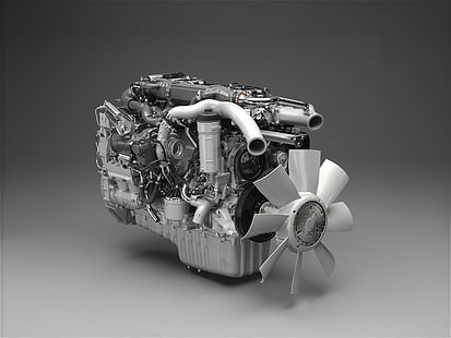 motore veicolo grigio, 3d, motore, strano, grigio, Sfondo HD HD wallpaper