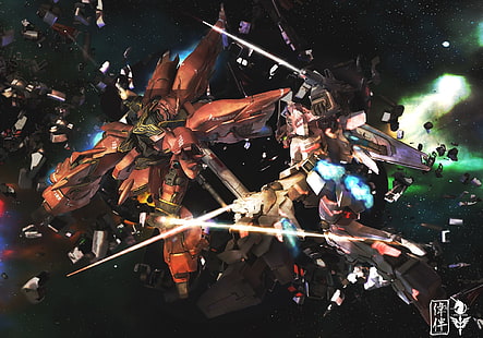 Мобильный костюм Gundam цифровые обои, Gundam, мобильный костюм, аниме, мобильный костюм Gundam Unicorn, HD обои HD wallpaper