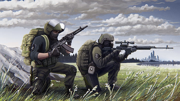 Mercenaries, BEAR, USEC, Escape from Tarkov, EFT, R.2028, Russia 2028, PMC, Alexandr Ursegov, HD wallpaper