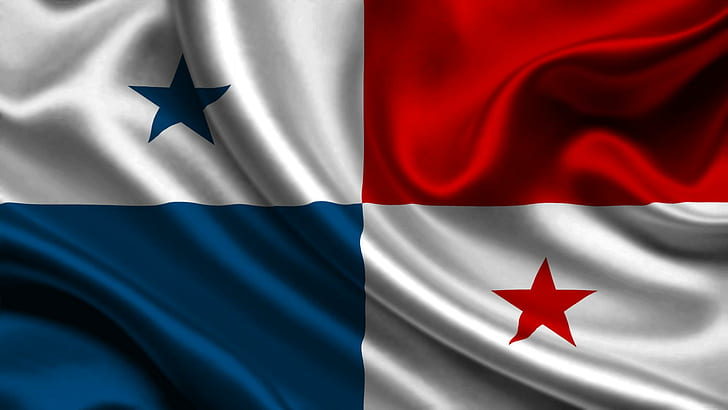 Panama, satin, country, flag, panama, 3d and abstract, HD wallpaper