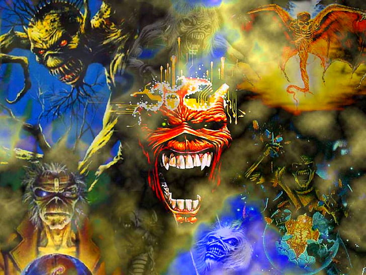 Eddie Iron Maiden Eddie Entertainment Musik HD Art, Musik, Iron Maiden, Maiden, Metal, Eddie, HD-Hintergrundbild