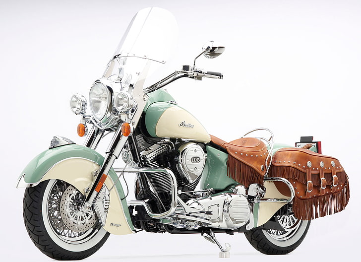 2012 Chief Vintage Motorcycle, beige and green cruiser motorcycle, Motorcycles, , illusion wallpapers, 2012, indian, chief vintage, HD wallpaper