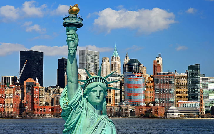 New York City Statue Of Liberty Wallpaper, HD wallpaper
