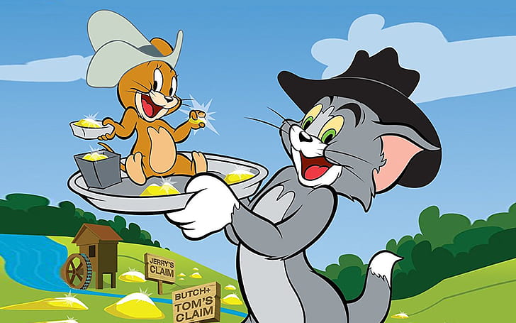 Tom And Jerry Go Back In Time Hd Wallpaper 1920 × 1200, HD tapet