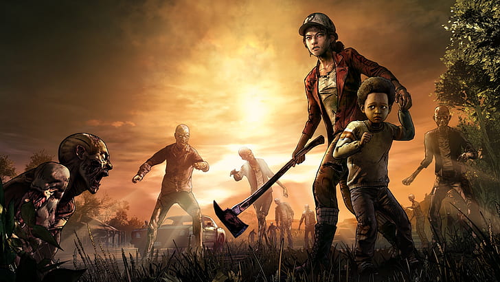 Axe, Zombies, The situation, The Walking Dead, Telltale Games, Survivors, Clementine, The Walking Dead: The Final Season, The Final Season, HD wallpaper