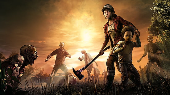 Axe, Zombies, The situation, The Walking Dead, Telltale Games, Survivors, Clementine, The Walking Dead: The Final Season, The Final Season, HD wallpaper HD wallpaper