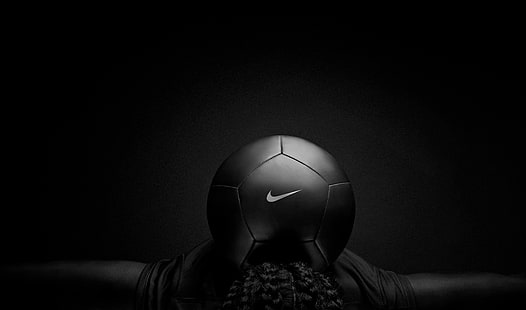نايك ، كرة القدم ، الرياضة ، 4k ، HD ، الظلام، خلفية HD HD wallpaper