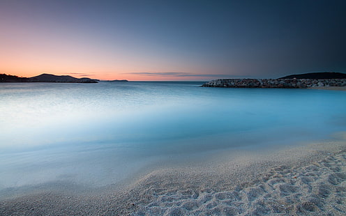 Sabah sakin plaj-Sıcak yaz Fotoğraf Duvar Kağıdı, HD masaüstü duvar kağıdı HD wallpaper