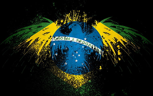 arte, arti, brasile, brasile, bandiera, Sfondo HD HD wallpaper