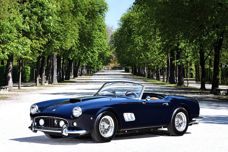Ferrari, CA, Spyder, California, ragno, 1963, 250 GT, passo corto, Sfondo HD