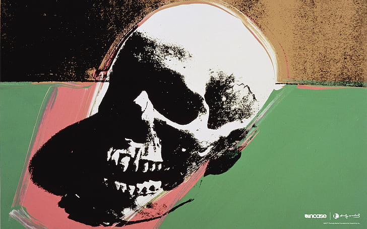 Andy Warhol Skull Drawing HD、デジタル/アートワーク、ドローイング、スカル、アンディ、ウォーホル、 HDデスクトップの壁紙